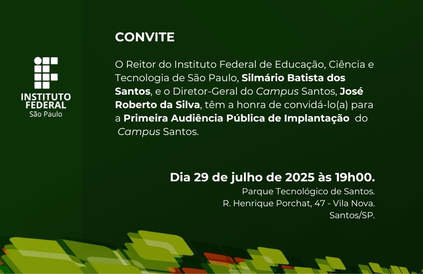 Primeira Audiência Pública de Implantação do Campus Santos