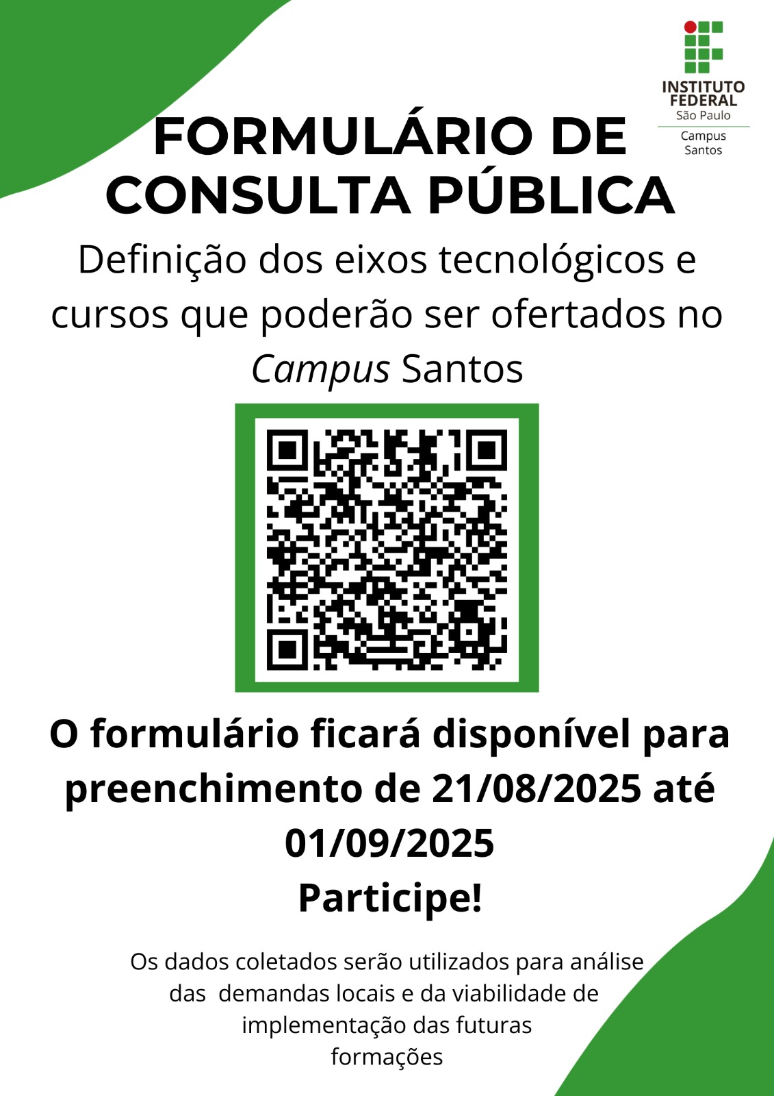 Clique no banner ou use o QR Code em seu celular